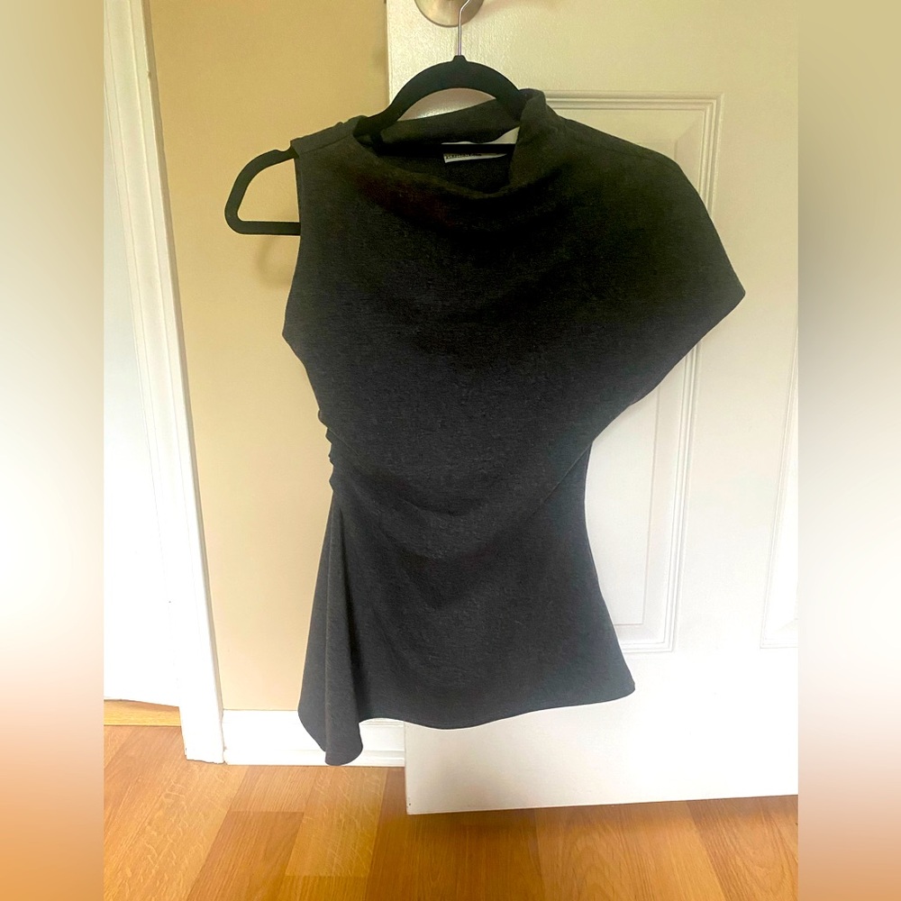 Stylish Women’s Retro Black Asymmetrical Top